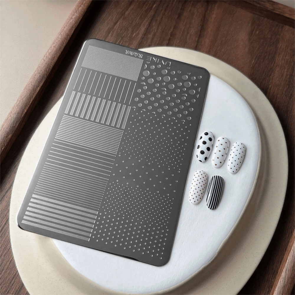 3D Printing Templates Free - ألواح طباعة الأظافر بنمط النقاط والخطوط