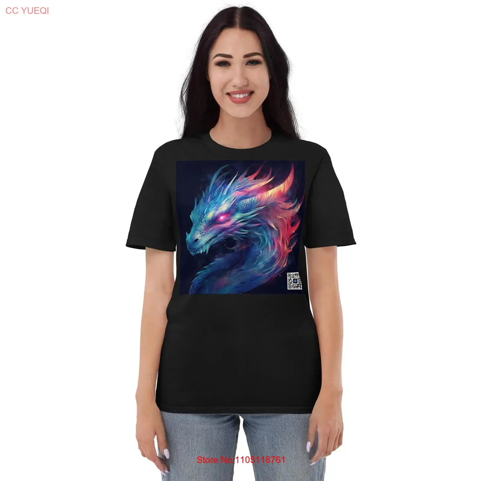 3D Printing Qr Codes - Dragon T Shirt كاميرا الهاتف الذكي