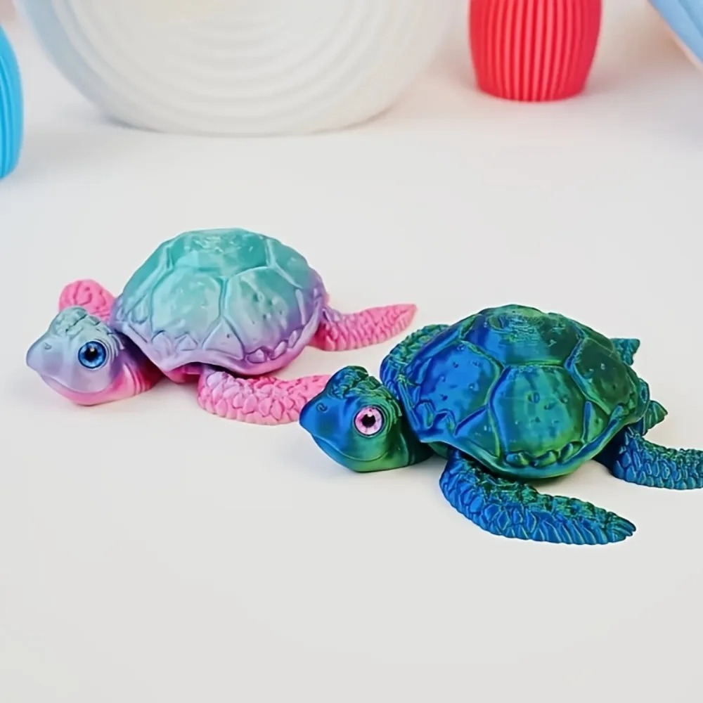 3D Printing Action Figure - تمثال سلحفاة مطبوع ثلاثي الأبعاد من