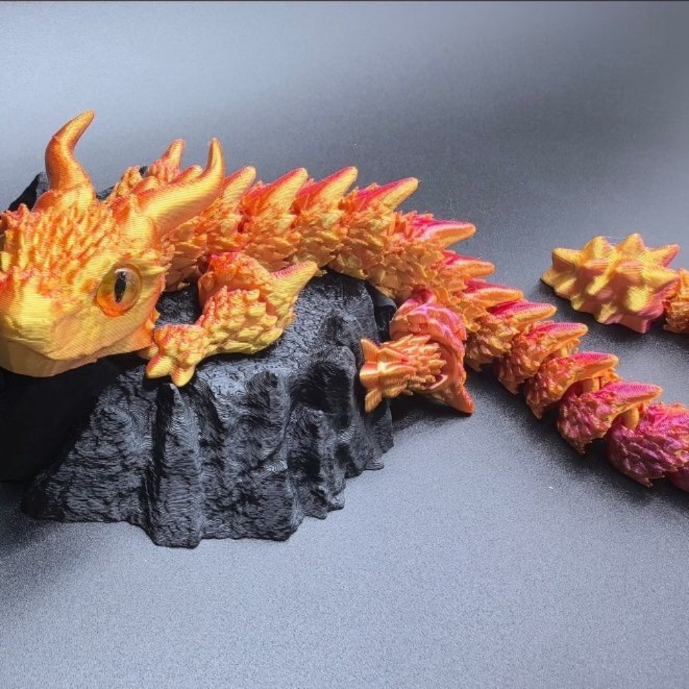 3D Printing Joints - تنين صيني مطبوع ثلاثي الأبعاد بعيون
