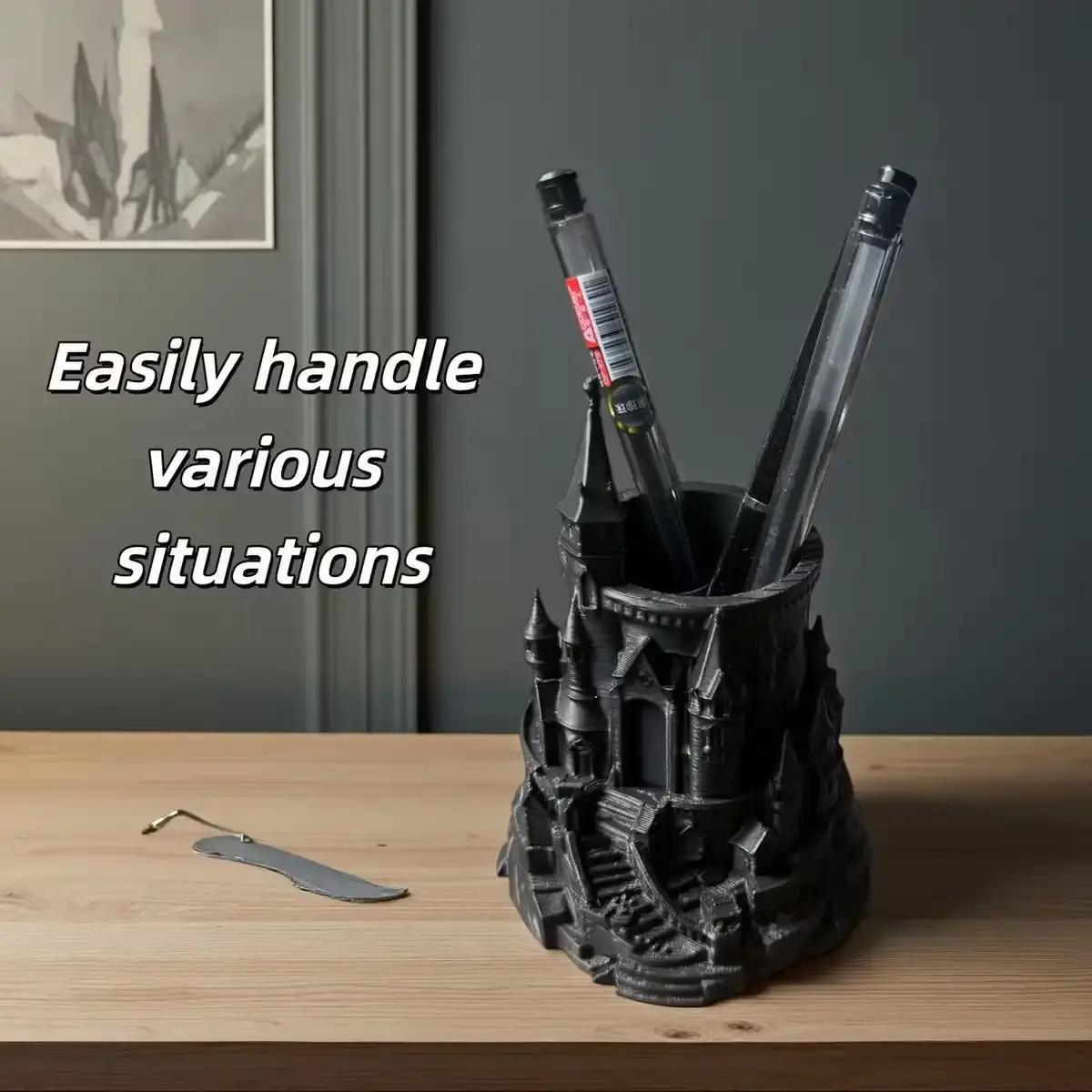 3D Printing Holder - حامل أقلام هاري بوتر بتصميم داكن،