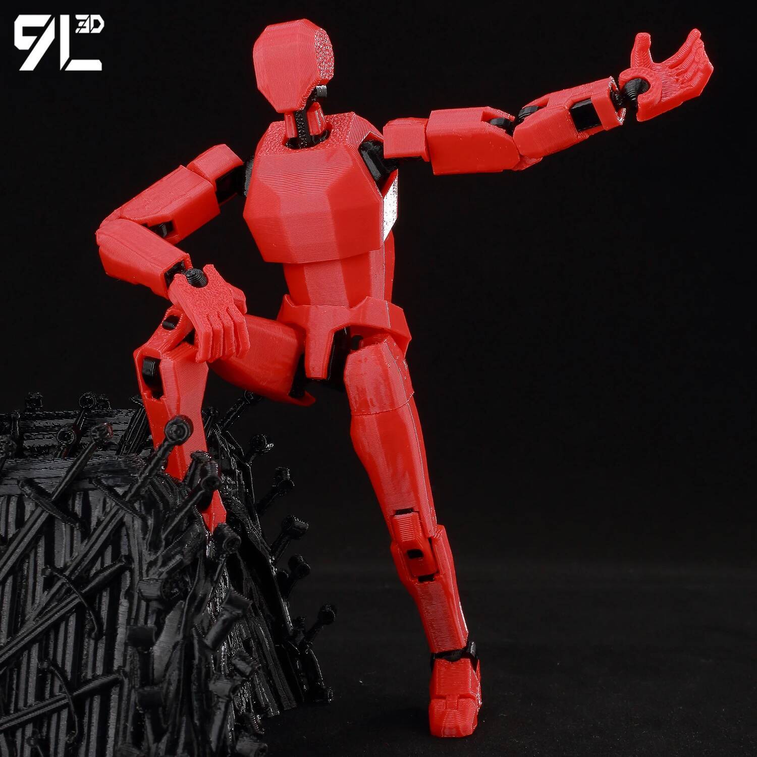 9L3D مطبوعة Dummy13 Lucky13 T1 - مراجعة 3D Printing Action Figure وسعره