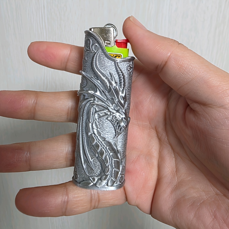 حافظة ولاعة بتصميم تنين مزخرف  - مراجعة 3D Printing Case وسعره