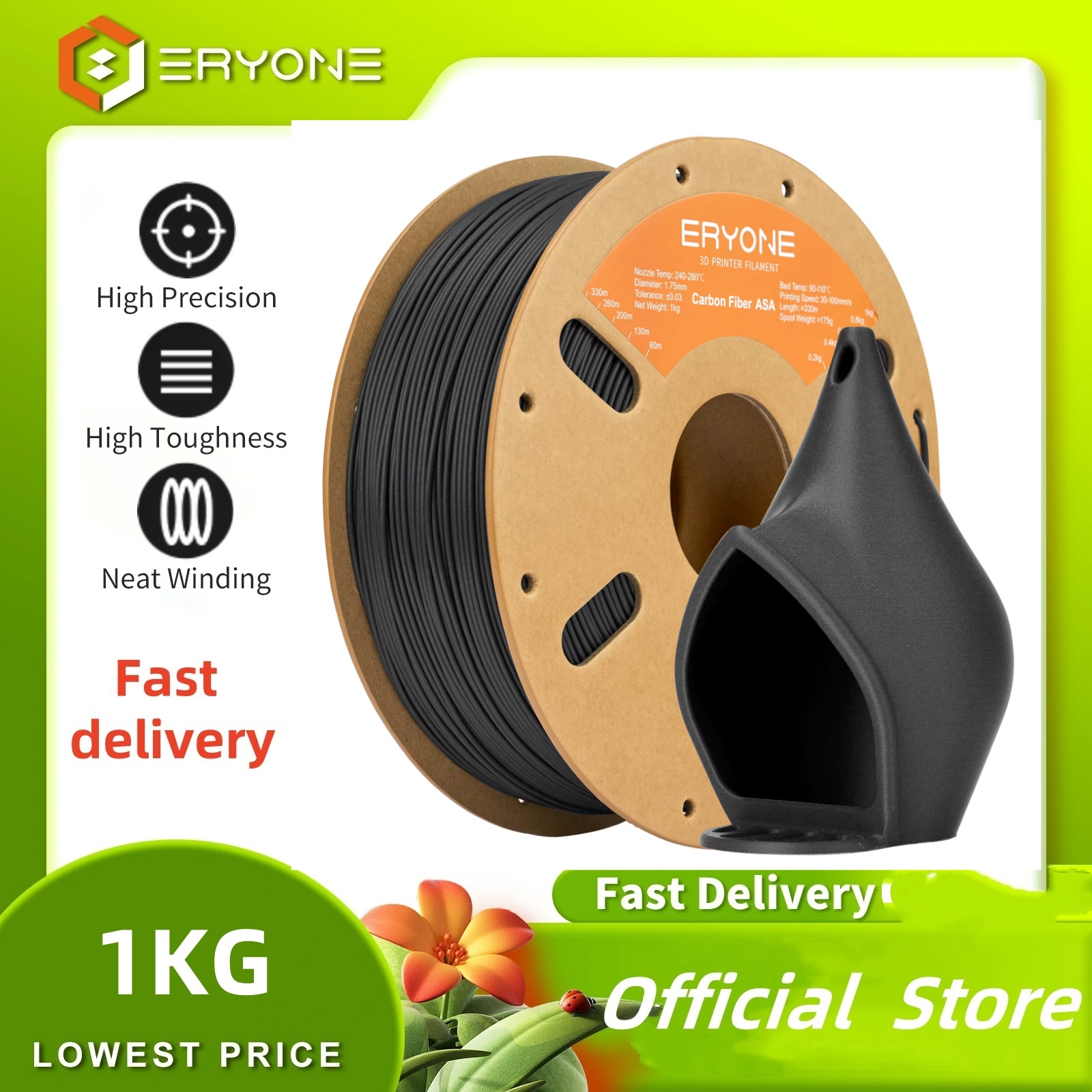 ERYONE 1 كجم ASA طباعة خيوط أل - مراجعة Asa Filament Outdoor وسعره