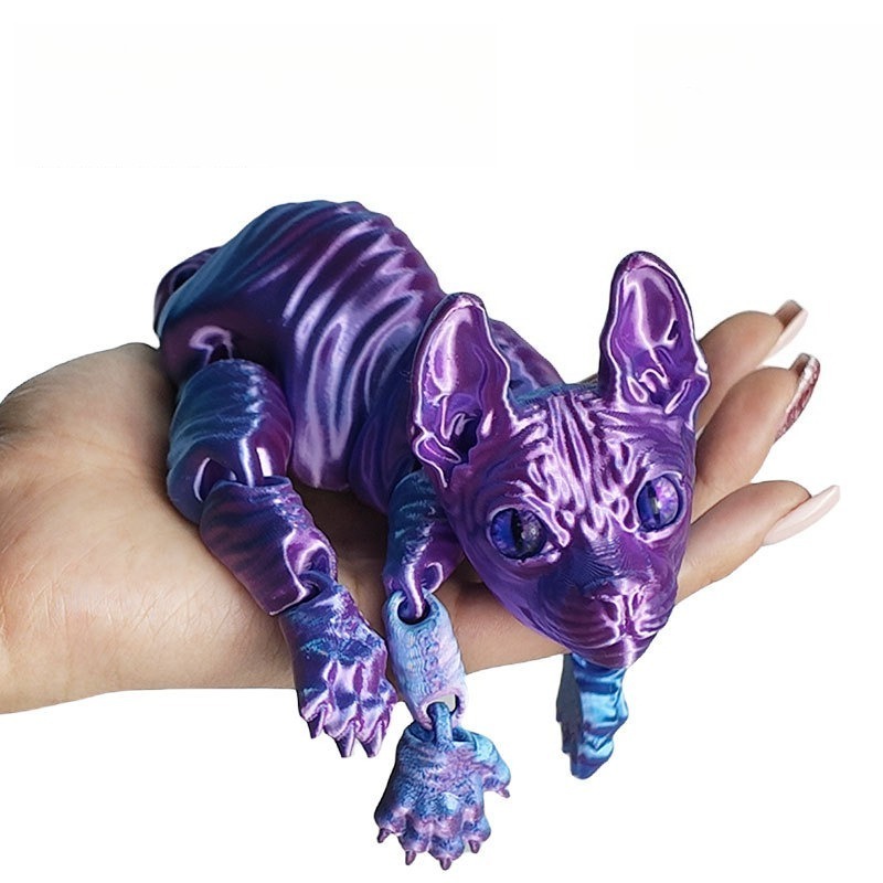 مجسم قط سفنكس واقعي مطبوع ثلاث - مراجعة 3D Printing Xmas وسعره