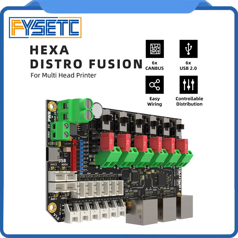 لوحة FYSETC Hexa Distro Fusion - مراجعة Raspberry Pi 3D Print وسعره
