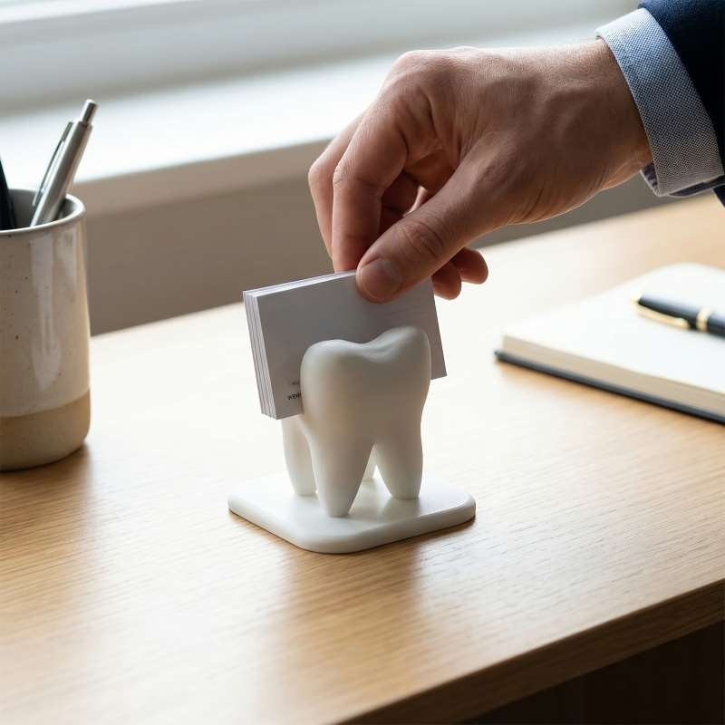 حامل بطاقات عمل على شكل سن مطب - مراجعة 3D Printing Holder وسعره