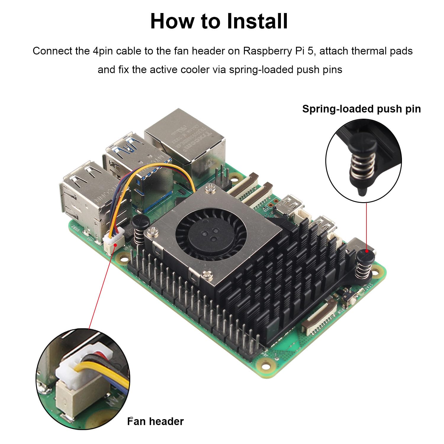 مروحة تبريد نشطة (B) من Wavesh - مراجعة Raspberry Pi 3D Print وسعره