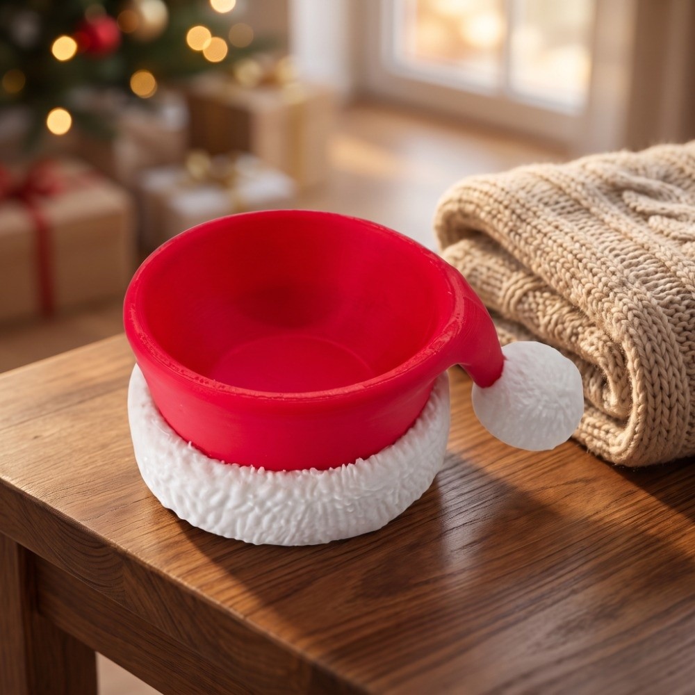 وعاء عيد الميلاد على شكل قبعة  - مراجعة 3D Printing Xmas وسعره