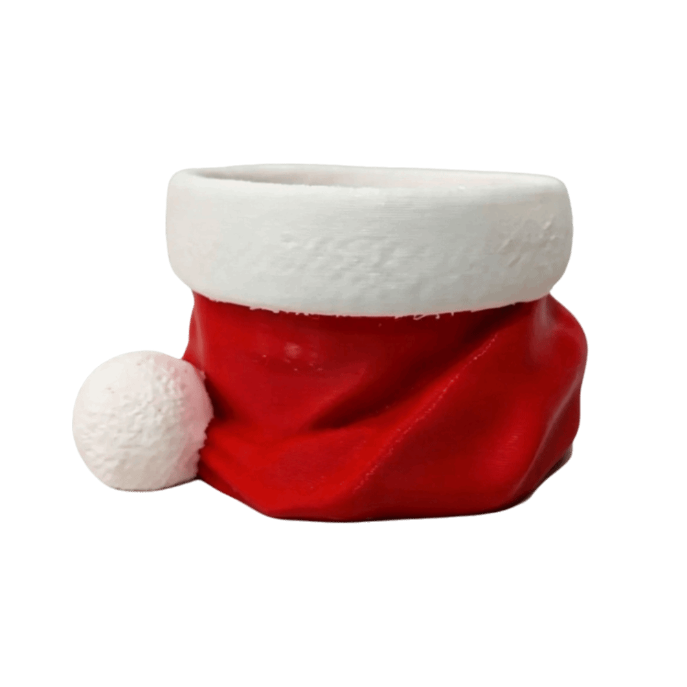 وعاء عيد الميلاد على شكل قبعة  - مراجعة 3D Printing Xmas وسعره